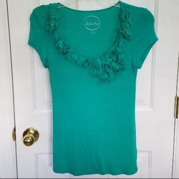 INC International - Turquoise Stretch Top - Picture 1 of 7
